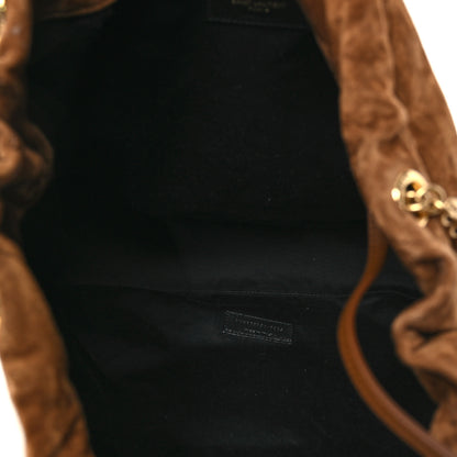 Saint Laurent Suede Monogram Large Jamie Pochon Caramel Cognac 6 of 12