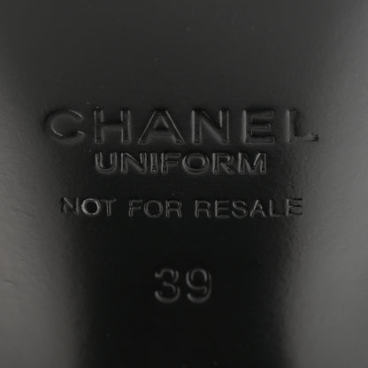 Chanel Lambskin Cap Toe CC Pumps 39 Beige Black 6 of 9