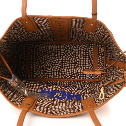 MCM Calfskin Medium Liz Reversible Shopper Tote Cognac 9 of 17