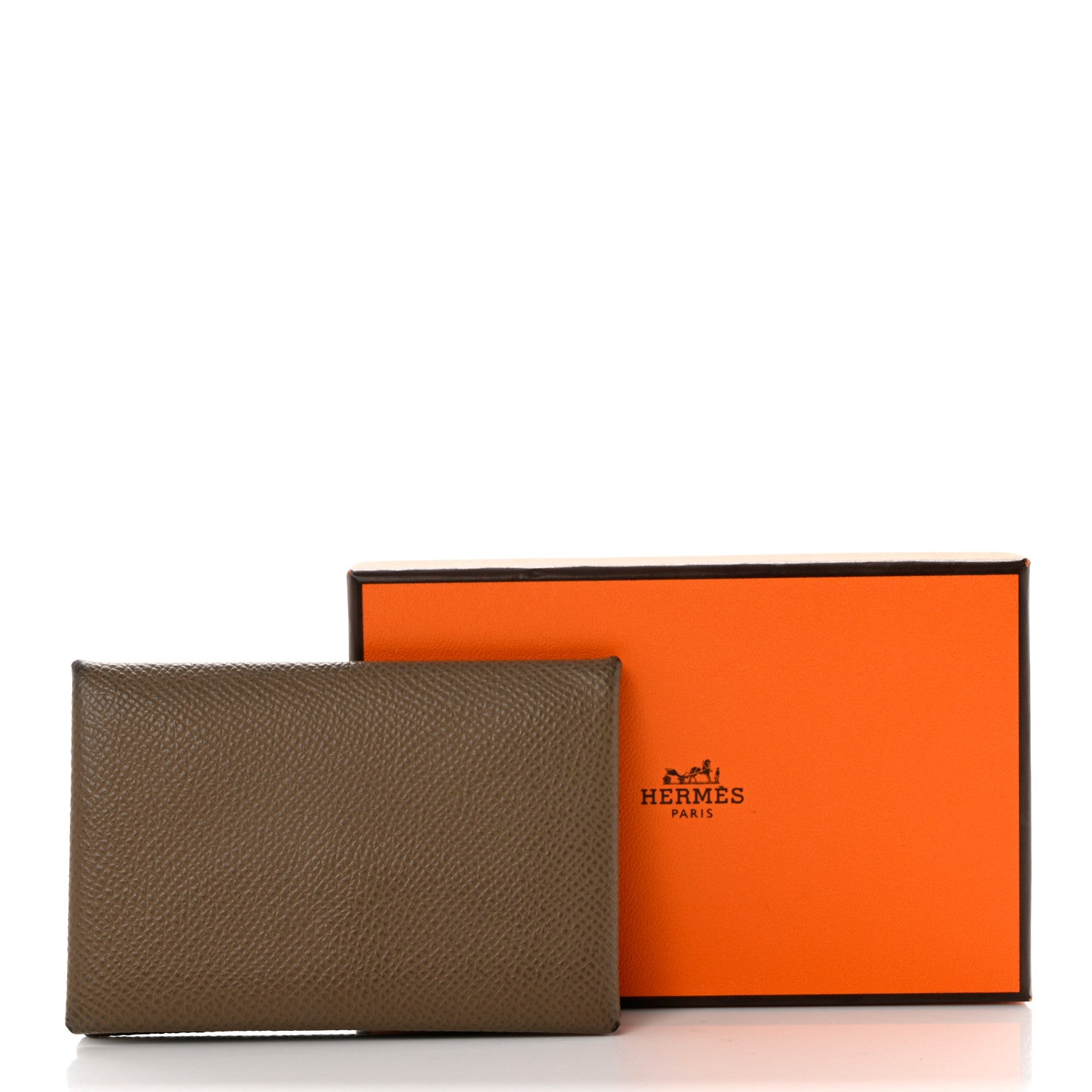 Hermes Epsom Calvi Card Case Etoupe 12 of 12