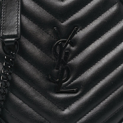 Saint Laurent Calfskin Matelasse Chevron Round Vinyle Camera Bag Black 8 of 11