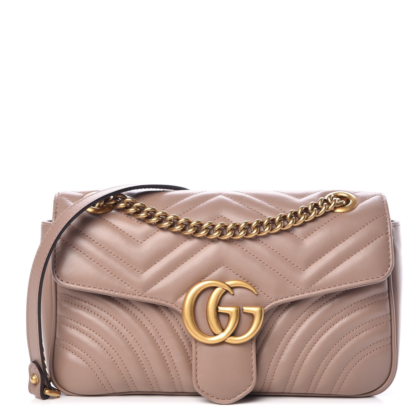 Calfskin Matelasse Small GG Marmont Shoulder Bag Porcelain Rose