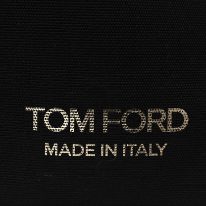 Tom Ford Canvas Calfskin Logo Tote Black 6 of 11