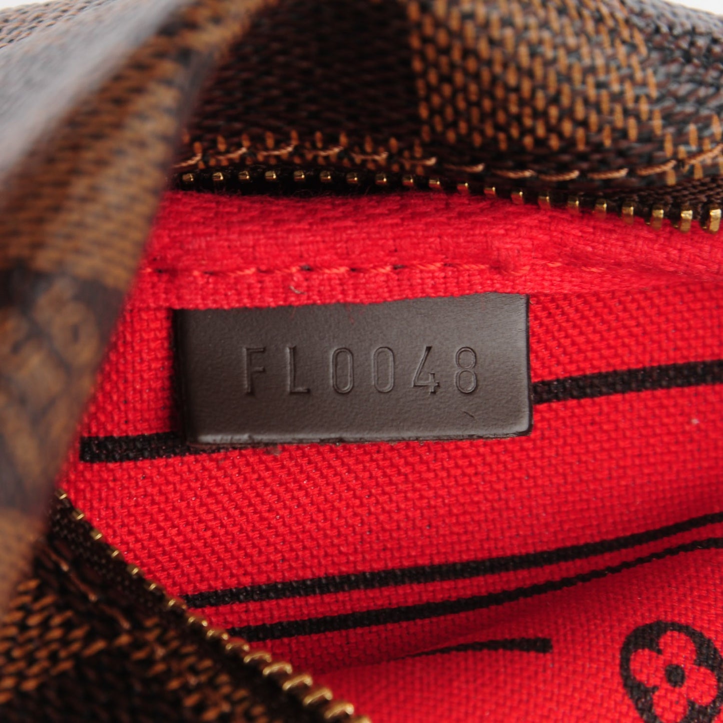 Damier Ebene Complice Trunks and Bags Mini Pochette Accessories Red