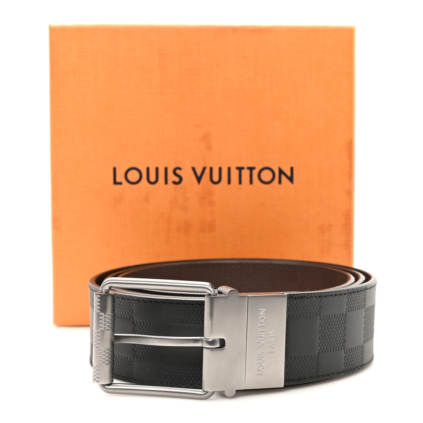 Damier Infini 40mm Reversible Belt 110 44 Black Brown