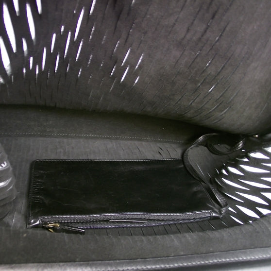 Gucci Leather Laser Cut Bag Black 6 of 9