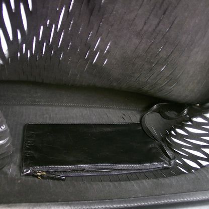 Gucci Leather Laser Cut Bag Black 6 of 9