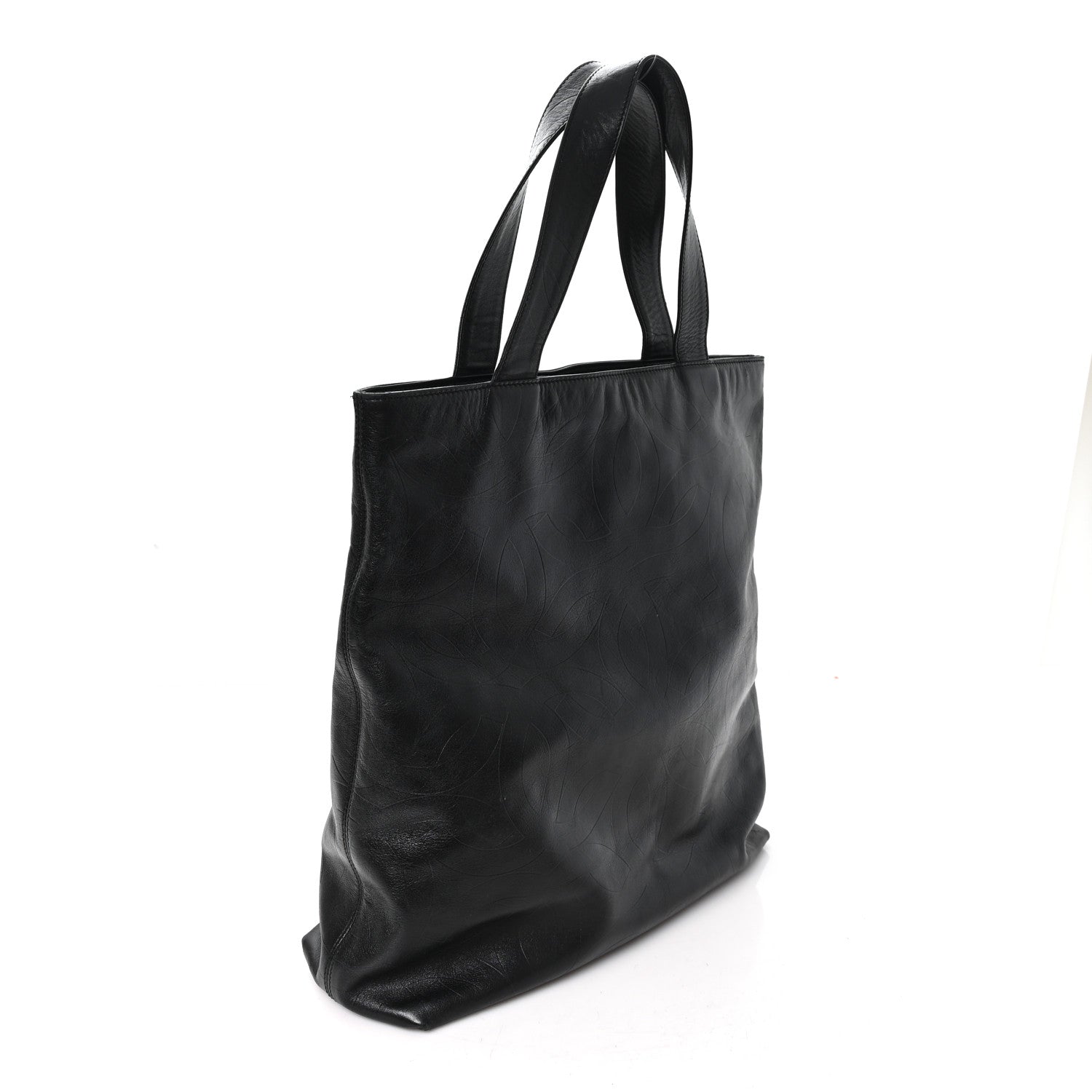 Chanel Lambskin CC Embossed Tote Black 3 of 11