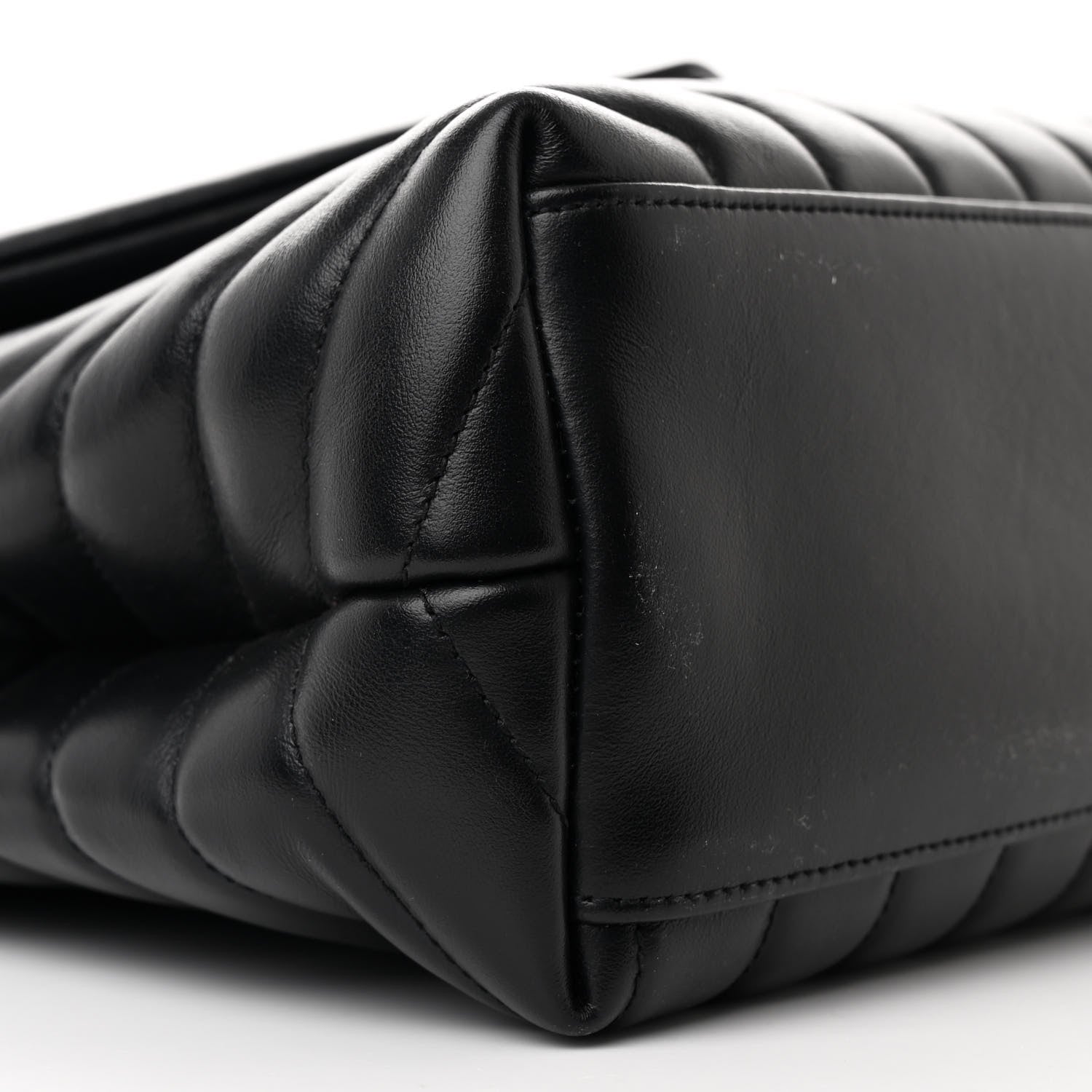 Saint Laurent Calfskin Y Quilted Monogram Medium Loulou Chain Satchel Black 10 of 11