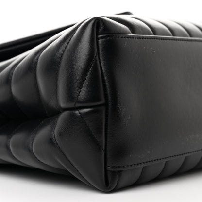 Saint Laurent Calfskin Y Quilted Monogram Medium Loulou Chain Satchel Black 10 of 11