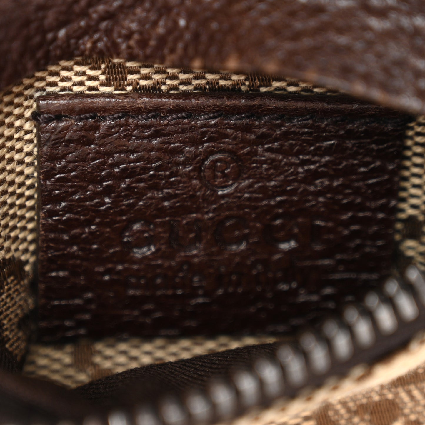 Monogram Web Belt Bag Dark Brown