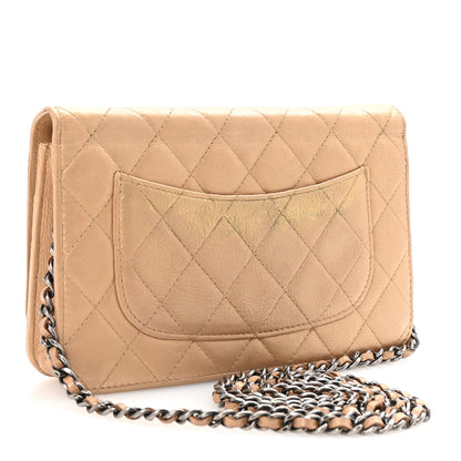 Chanel Metallic Calfskin Lucky Charms Casino 2.55 Reissue Wallet On Chain WOC Beige 3 of 11
