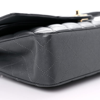 Chanel Caviar Quilted Medium Double Flap Dark Grey 8 of 10