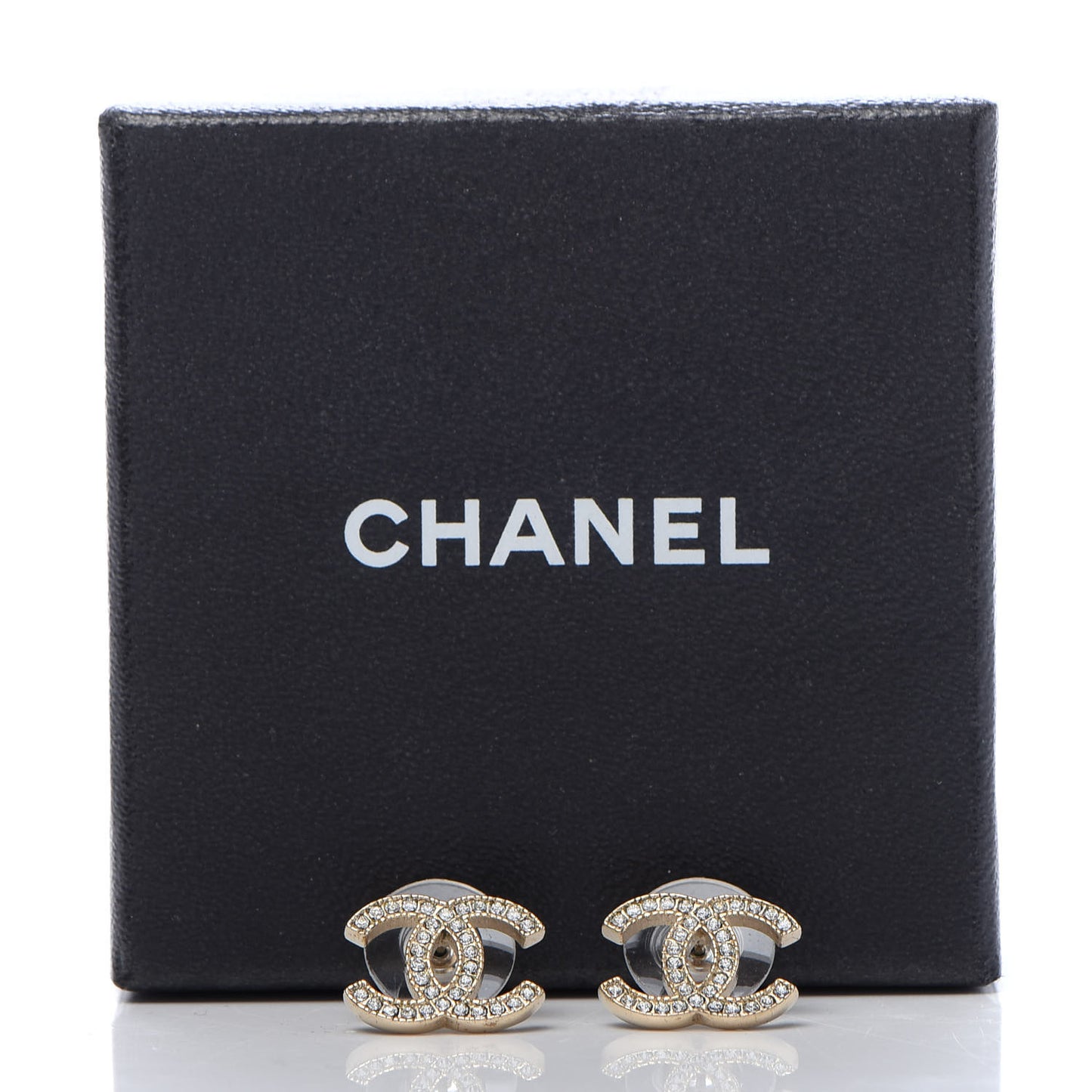 Crystal CC Earrings Gold