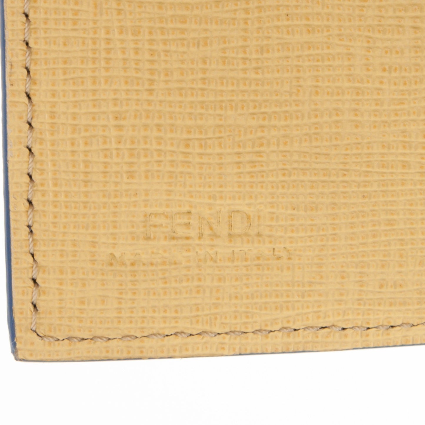 Glazed Fabric Vitello Elite Fendi Roma French Wallet Cassis Paglia