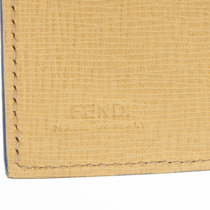Fendi Glazed Fabric Vitello Elite Fendi Roma French Wallet Cassis Paglia 7 of 7