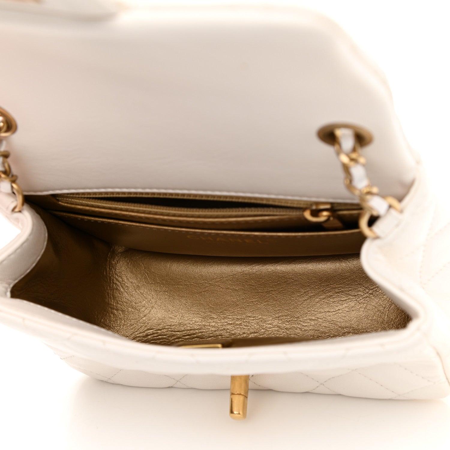 Chanel Lambskin Quilted Mini Pearl Crush Flap White 5 of 11