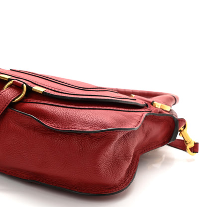 Chloe Calfskin Small Marcie Satchel Dahlia Red 8 of 8