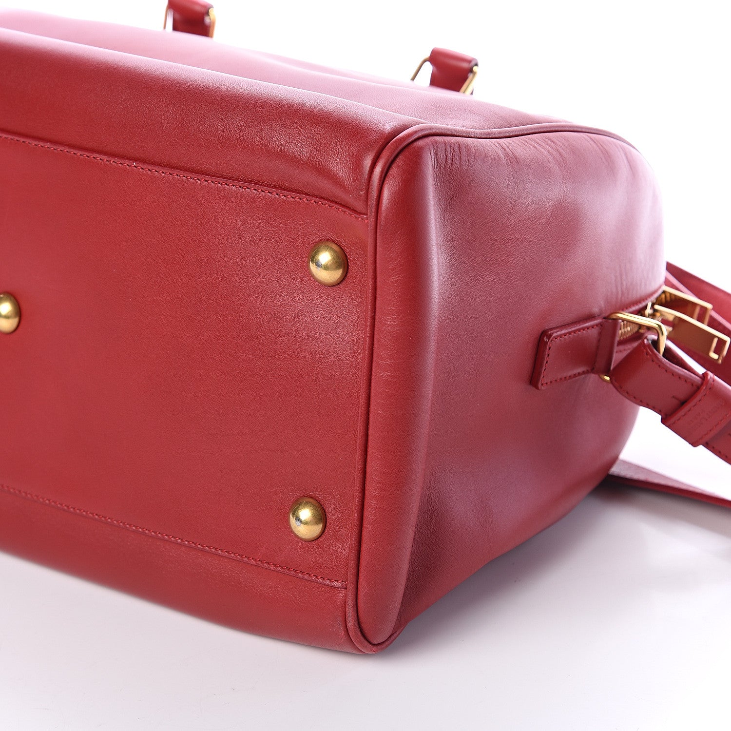Saint Laurent Calfskin Classic Duffle 6 Red 7 of 7