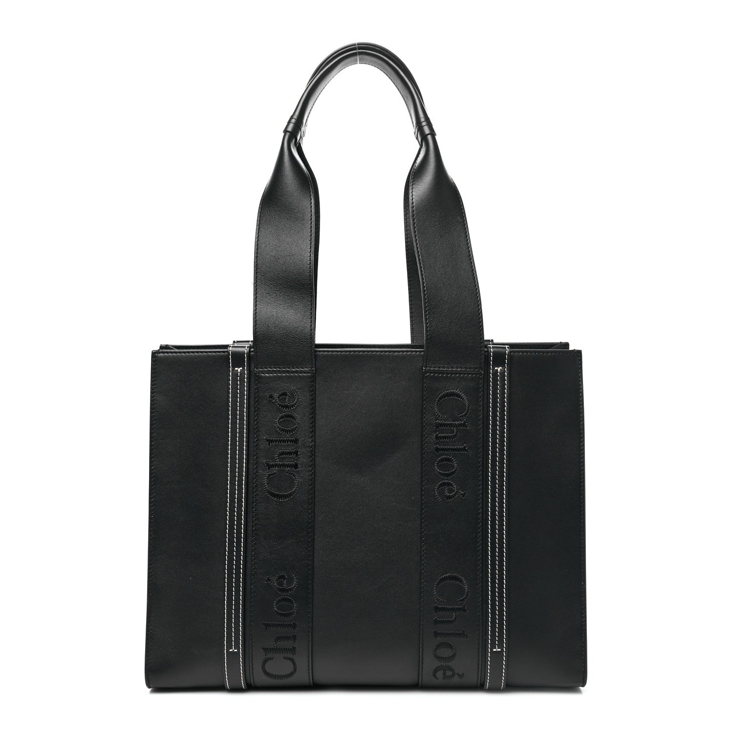 Chloe Calfskin Medium Woody Tote Black 1 of 9