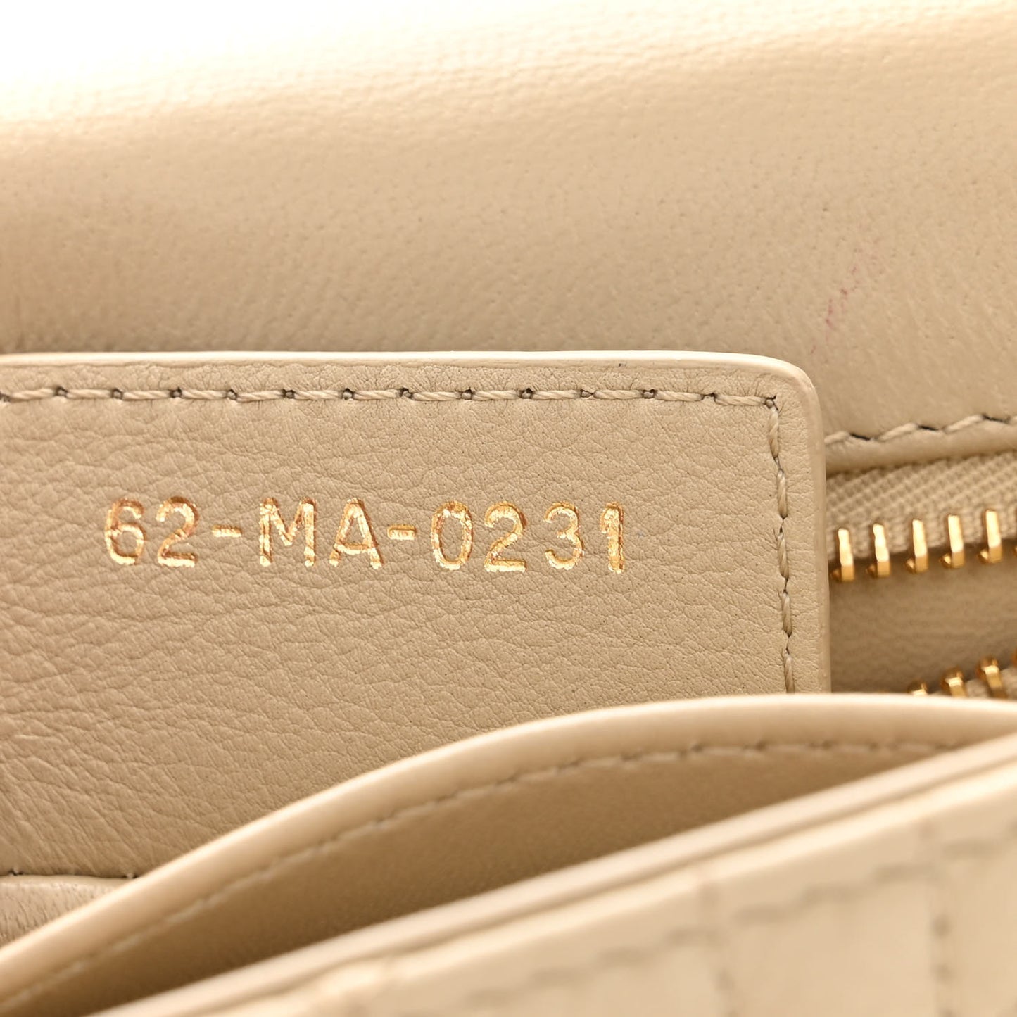 Calfskin Cannage Small Caro Bag Beige