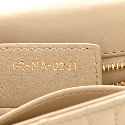Christian Dior Calfskin Cannage Small Caro Bag Beige 7 of 9