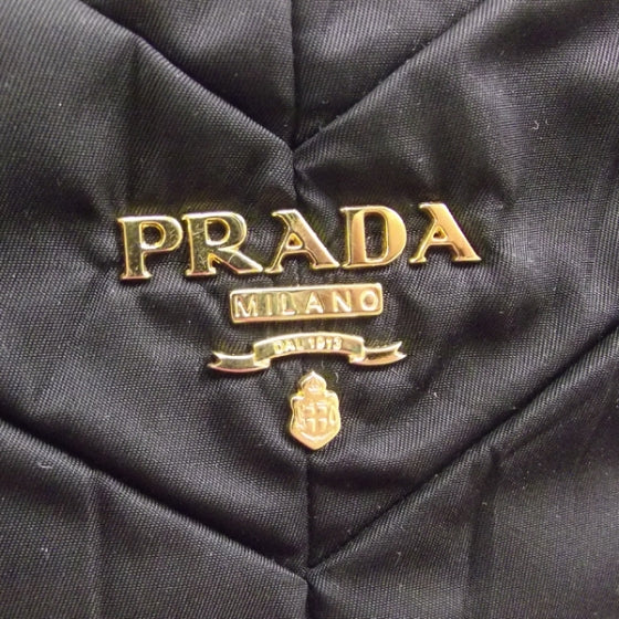 Prada Tessuto Nylon Chevron Bag Nero 6 of 9