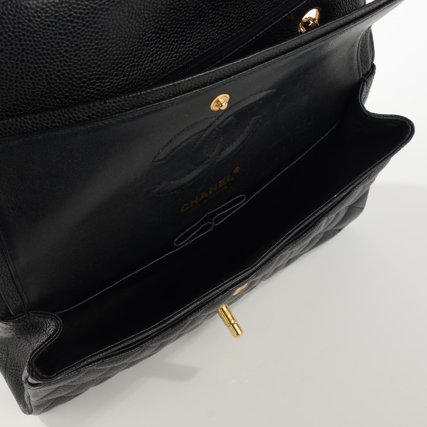 Chanel Caviar Quilted Medium Double Flap Black 8 of 8
