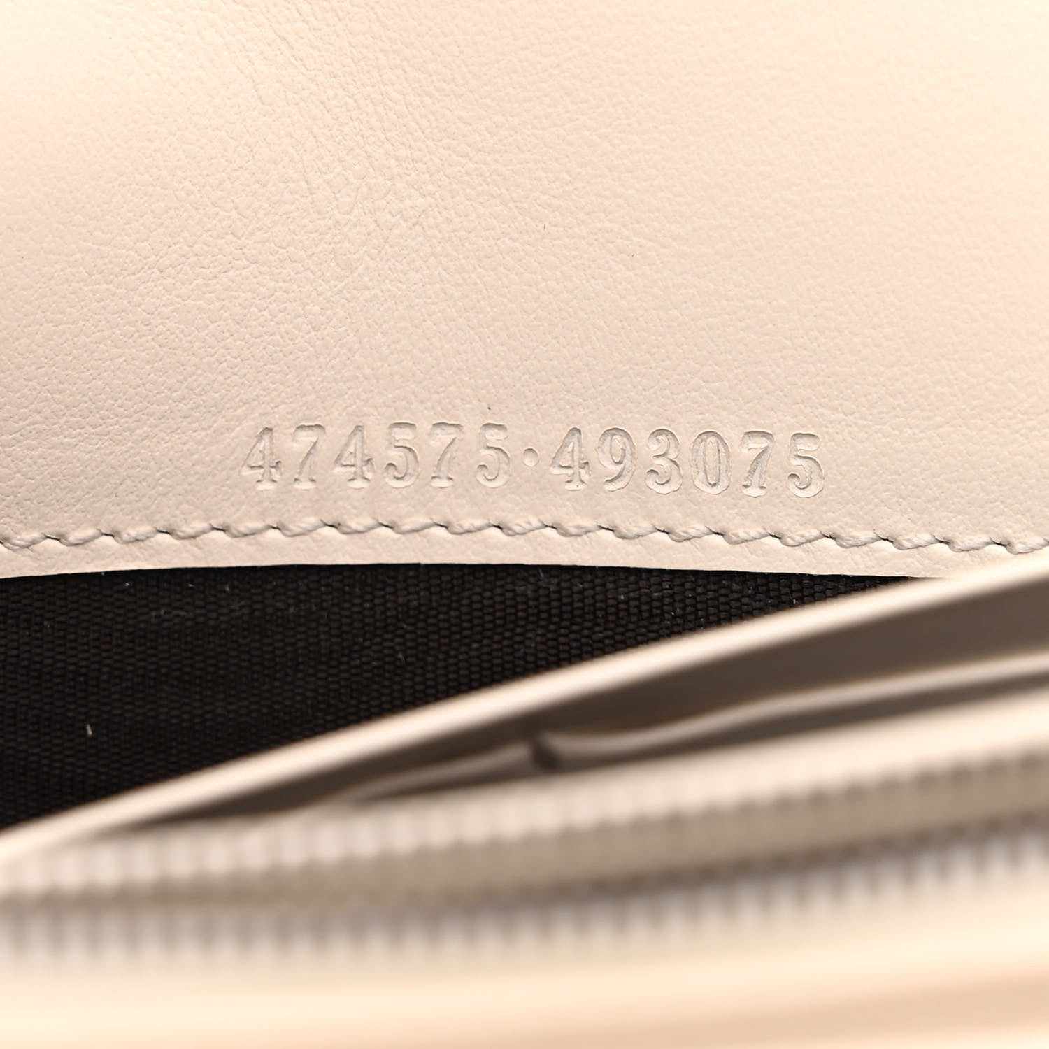 Gucci Calfskin Matelasse GG Marmont Chain Wallet Mystic White 7 of 11