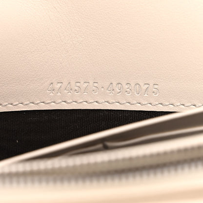 Gucci Calfskin Matelasse GG Marmont Chain Wallet Mystic White 7 of 11