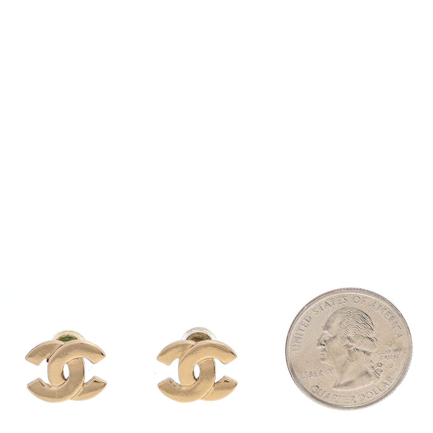 Metal CC Earrings Gold