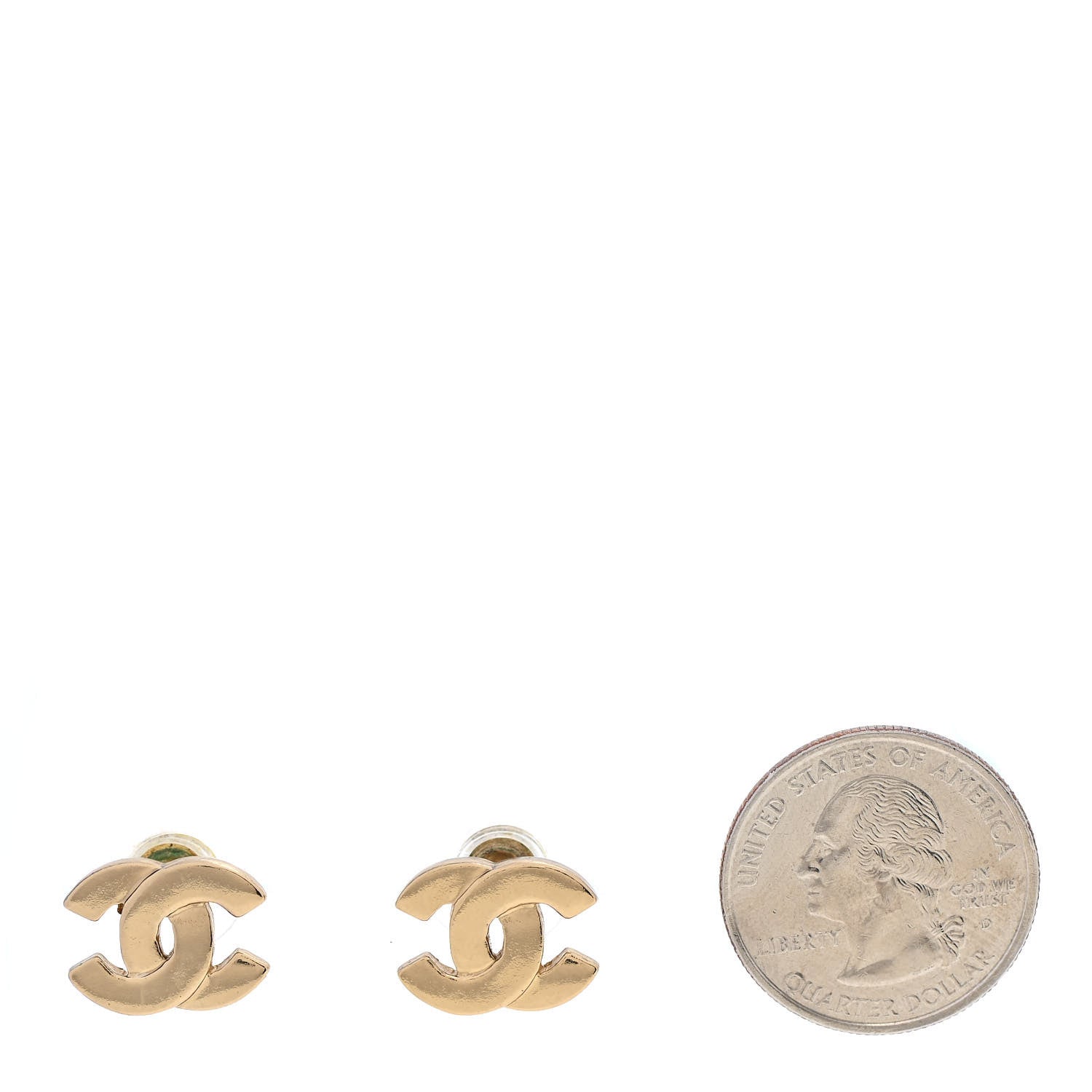 Chanel Metal CC Earrings Gold 2 of 5