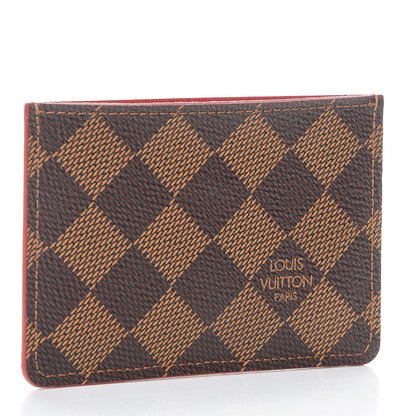 Louis Vuitton Damier Ebene Caissa Card Holder Cherry 3 of 7