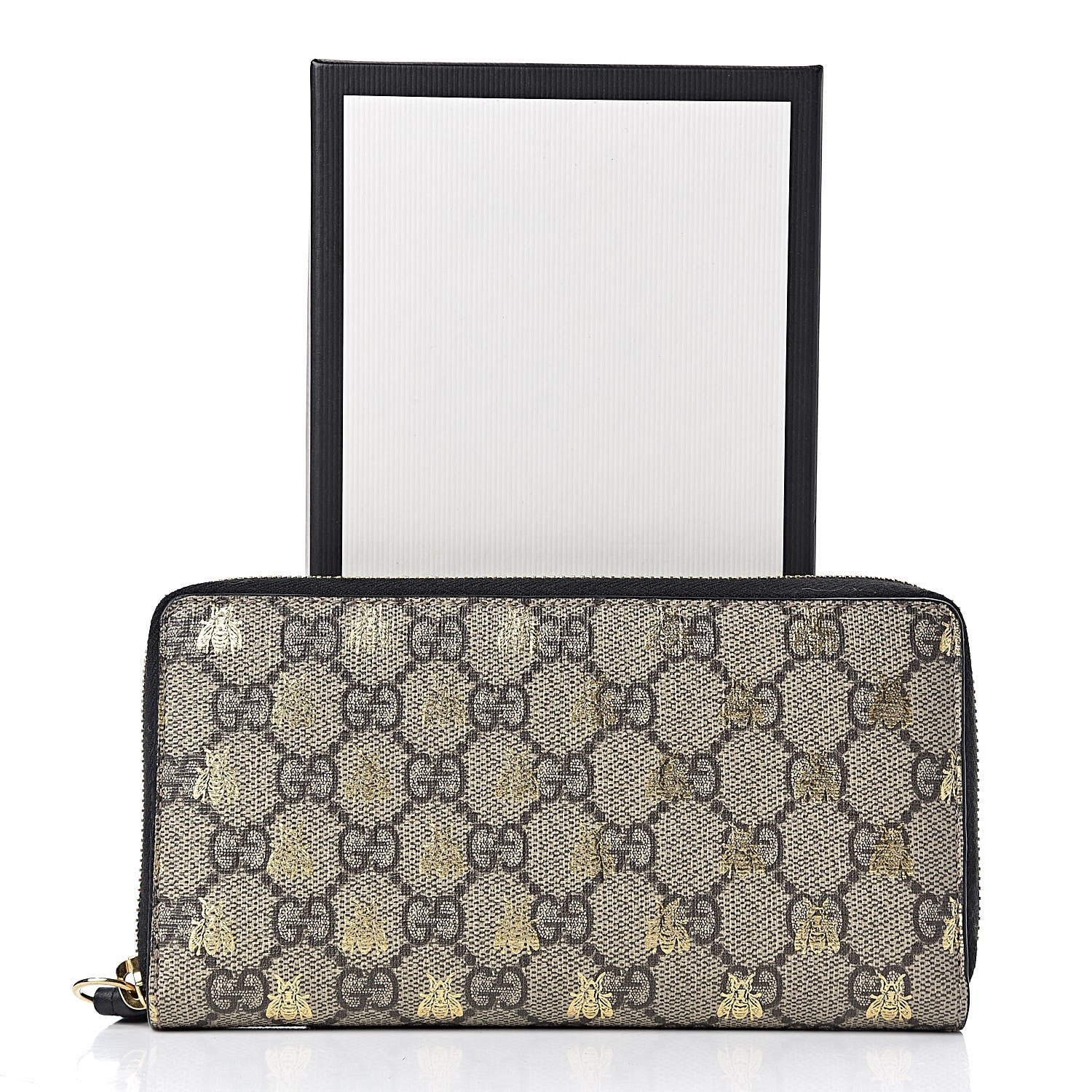 Gucci GG Supreme Monogram Bees Zip Around Wallet 7 of 7
