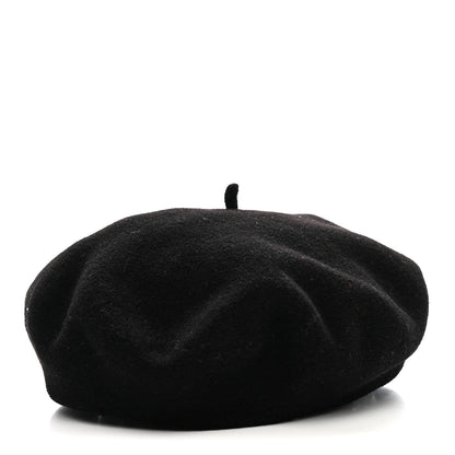 Hermes Merino Wool Silk Brides de Gala En Desordre Bonnie Beret 58 Black 3 of 10