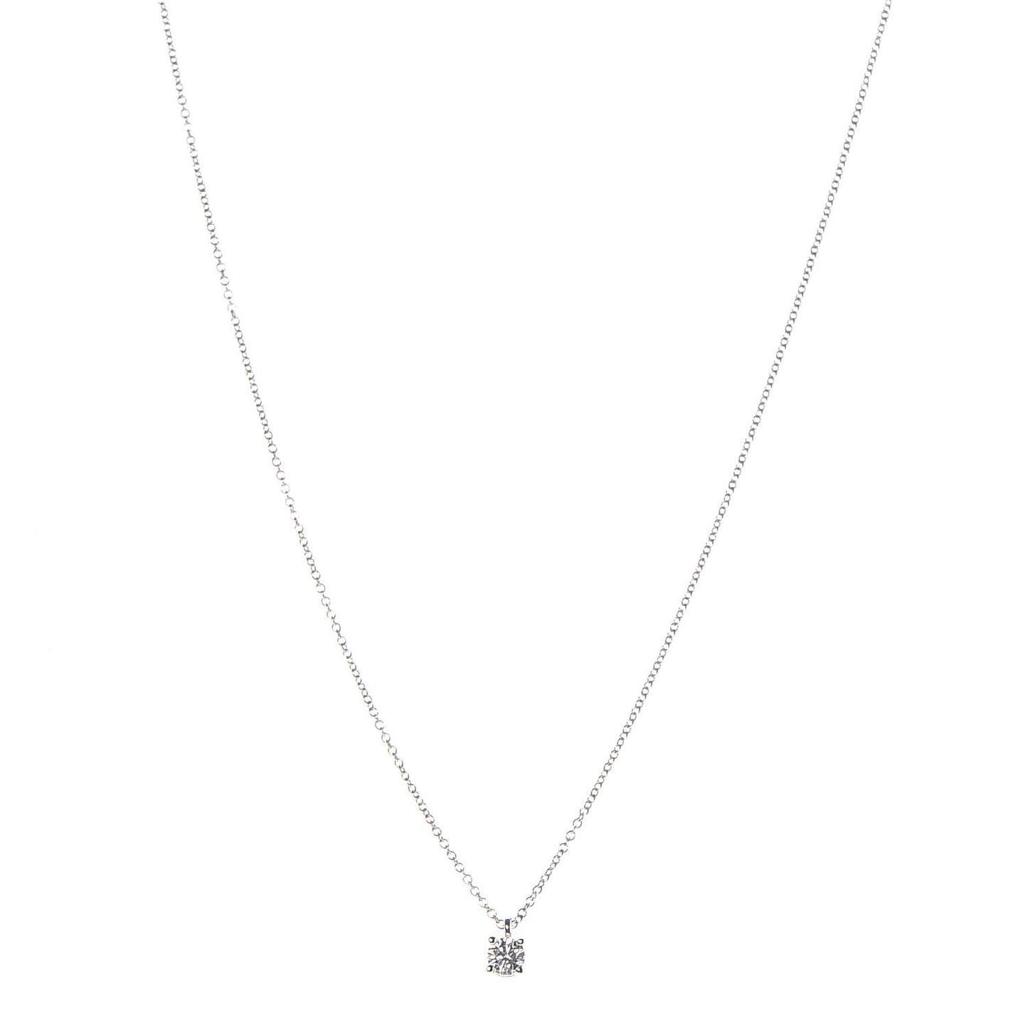 Platinum Diamond .25ct Solitaire Pendant Necklace