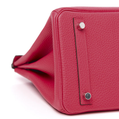 Hermes Taurillon Clemence Birkin 30 Rose Extreme 8 of 10