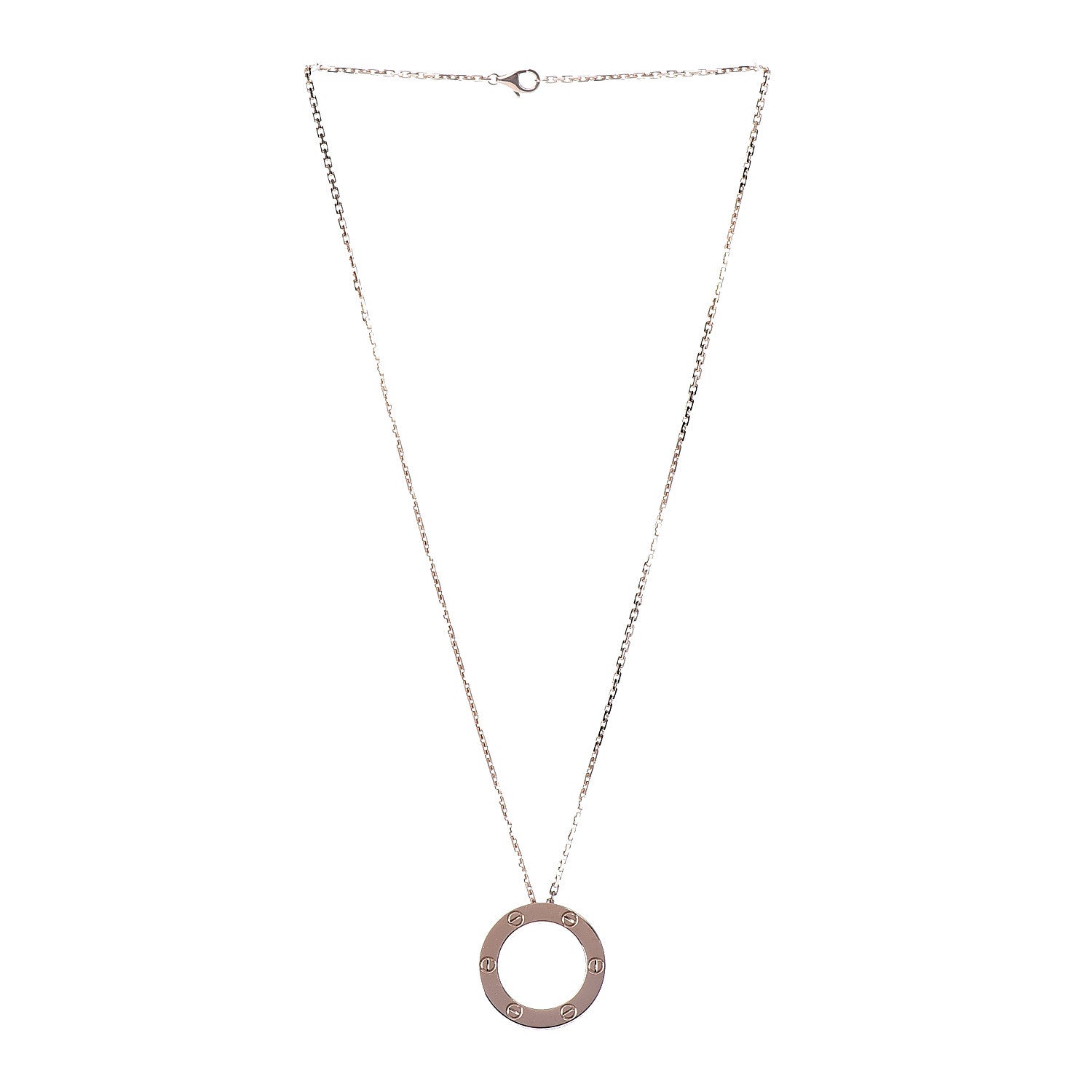 Cartier 18K Pink Gold LOVE Pendant Necklace 3 of 8
