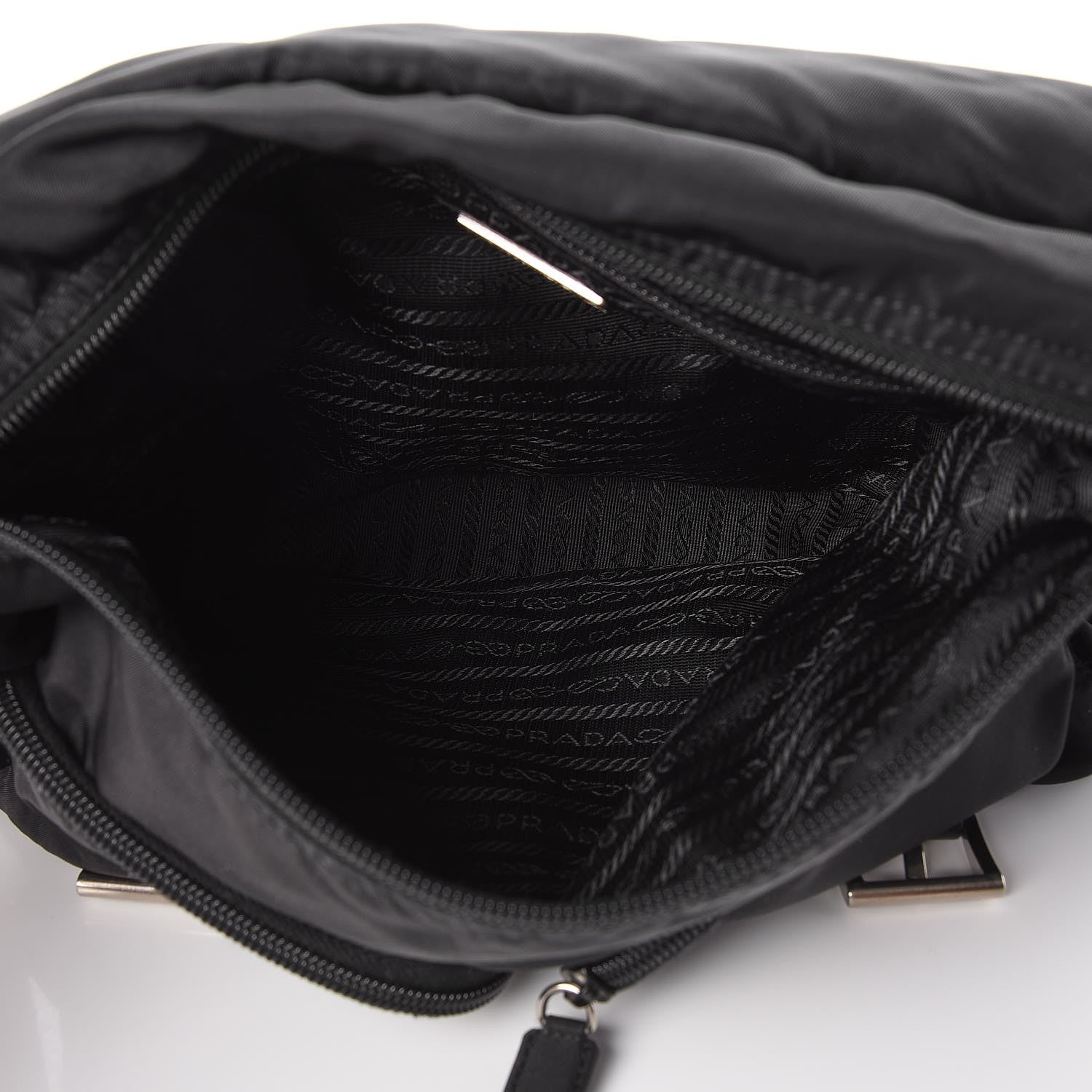 Prada Nylon Vela Messenger Bag Black 5 of 7