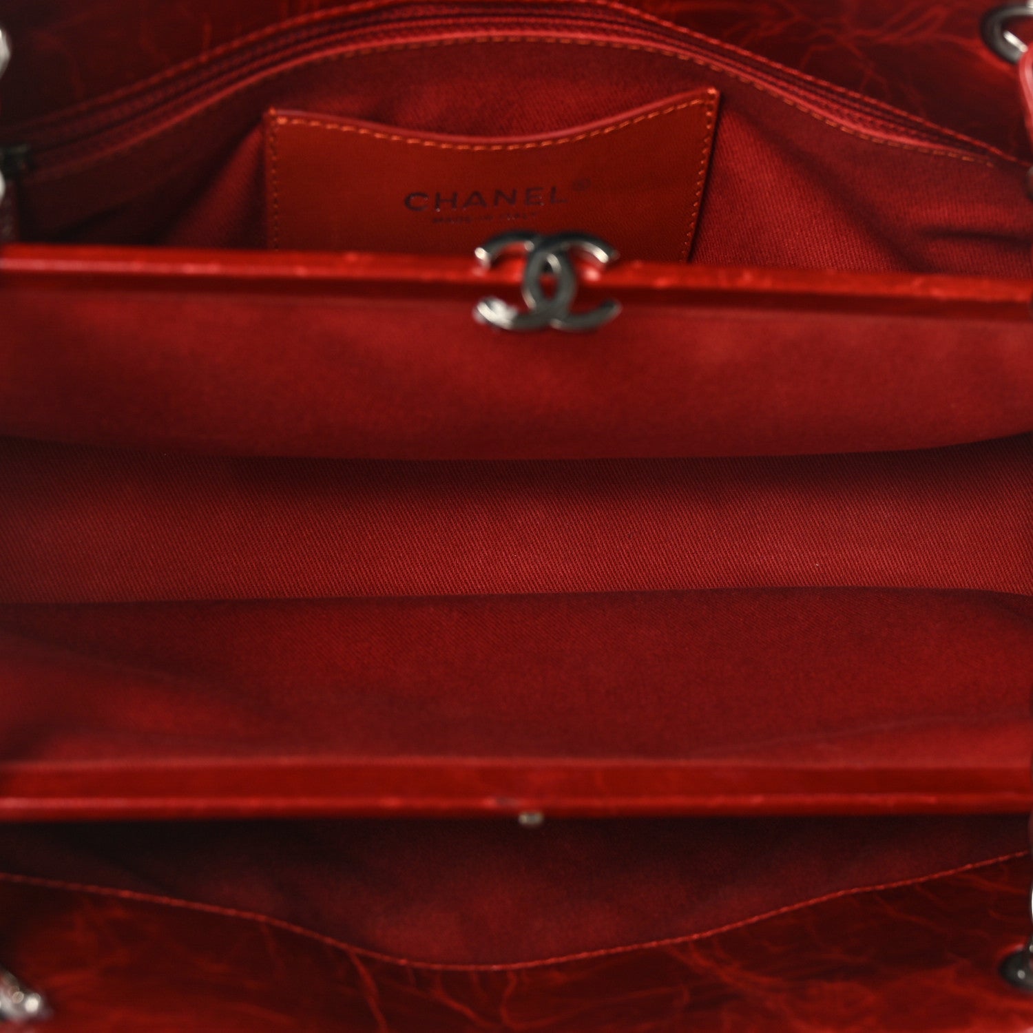 Chanel Glazed Calfskin Quilted Medium Just Mademoiselle Red 5 of 10