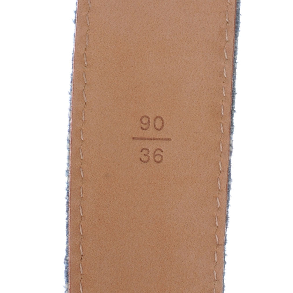 Monogram Denim Belt 90 36