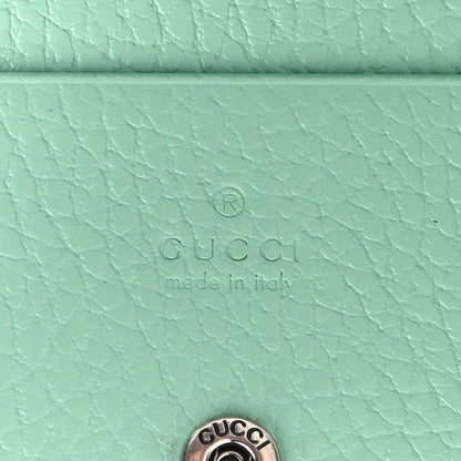 Gucci Dollar Calfskin Enamel Monochrome GG Marmont Top Handle Card Case Wallet Pepperlight Mint 6 of 9