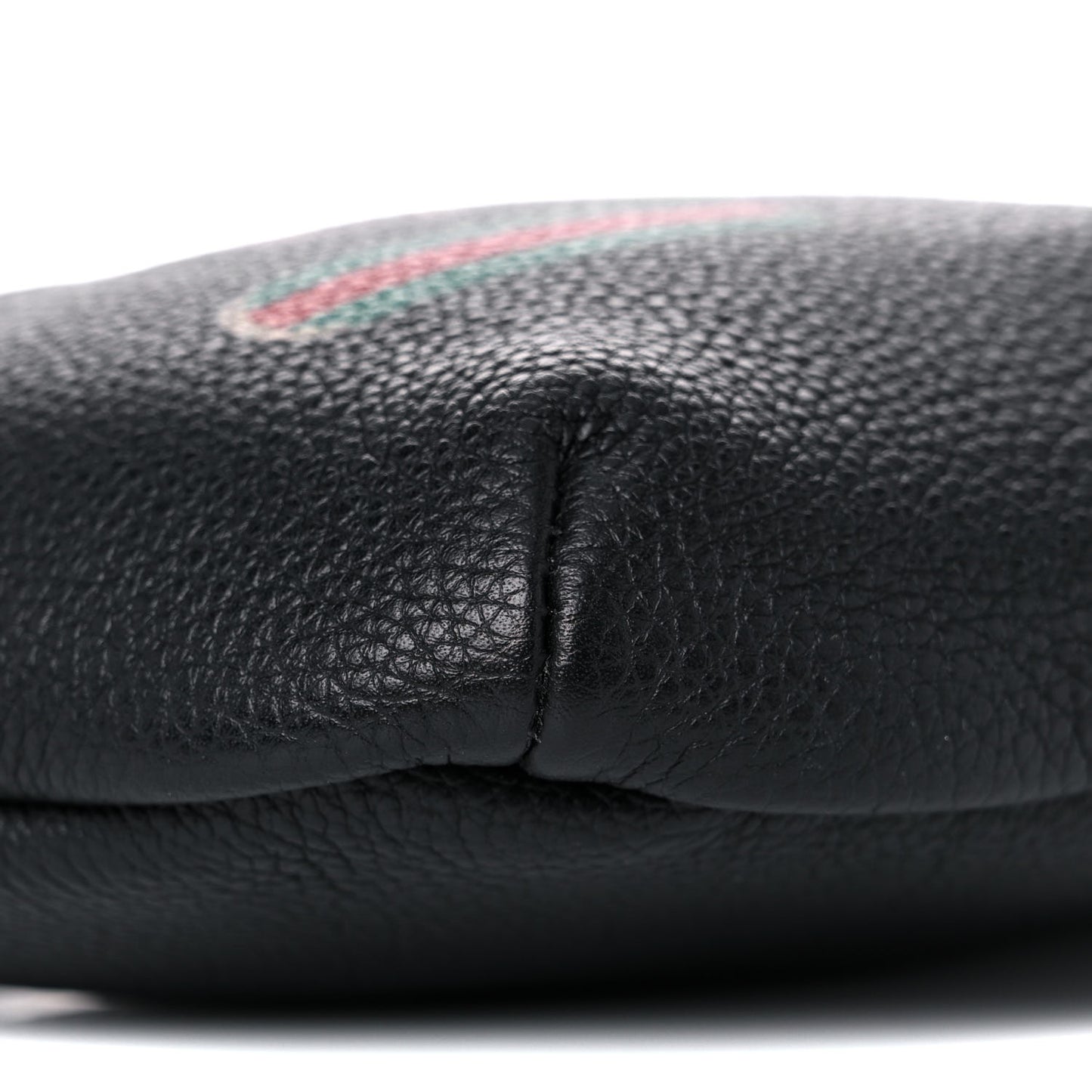 Grained Calfskin Small Logo Belt Bag Black