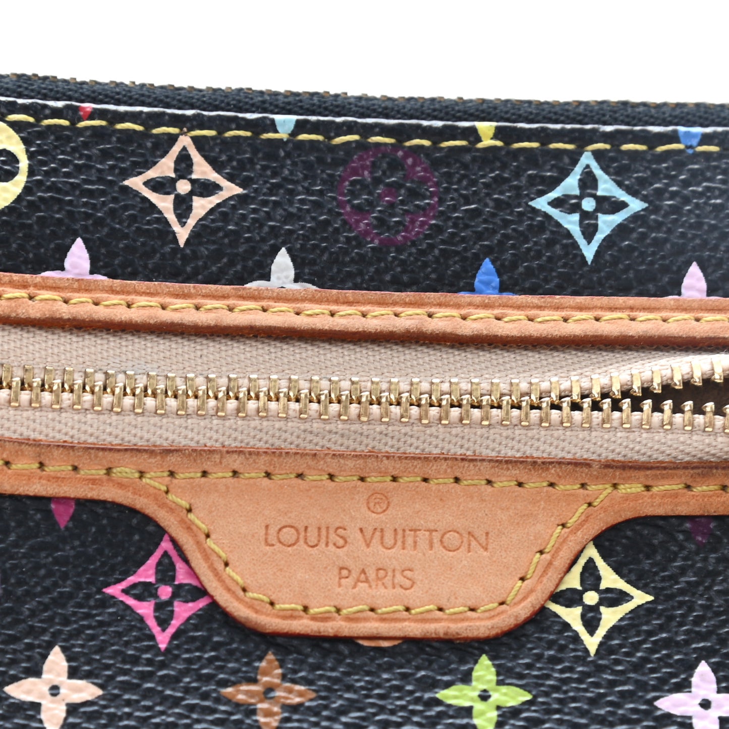 Monogram Multicolor Pochette Plate MM Black