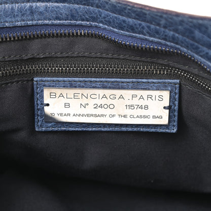 Balenciaga Agneau Pony Hair Leopard Print City Bleu Roi 6 of 14