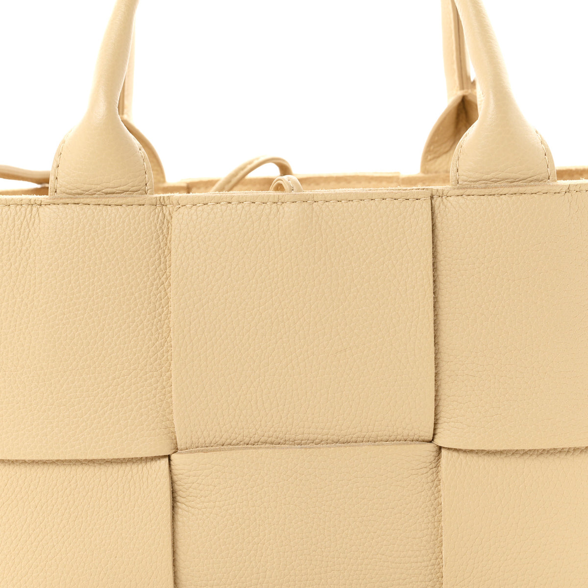 Bottega Veneta Grained Calfskin Maxi Intrecciato Mini Arco Tote Porridge 15 of 19