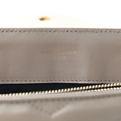 Saint Laurent Calfskin Y Quilted Monogram Medium Loulou Chain Satchel Dark Beige 8 of 11