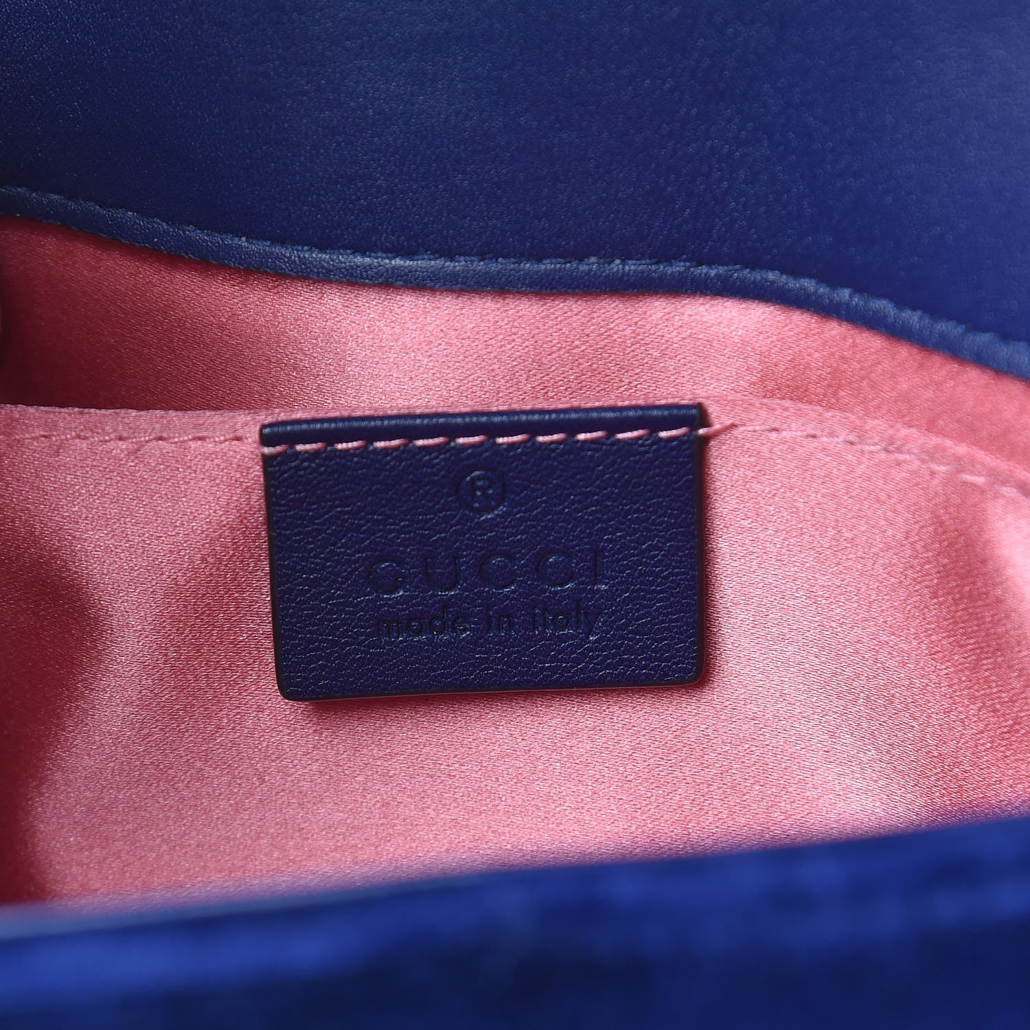 Gucci Velvet Matelasse Mini GG Marmont Shoulder Bag Cobalt Blue 6 of 12