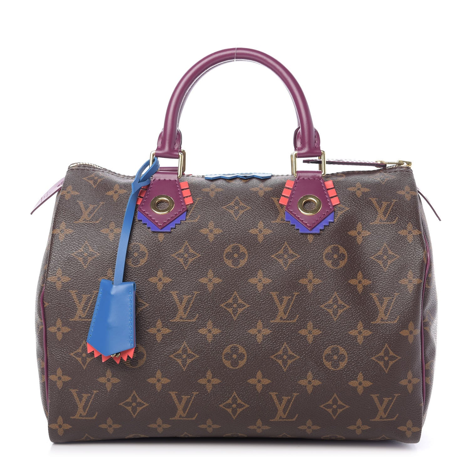 Louis Vuitton Monogram Totem Speedy 30 Magenta 1 of 8