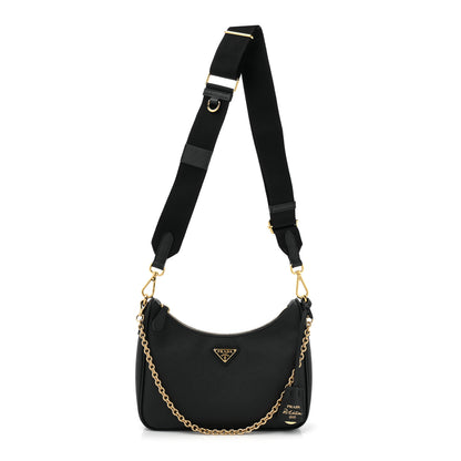 Prada Saffiano Lux Re-Edition 2005 Shoulder Bag Black 1 of 9